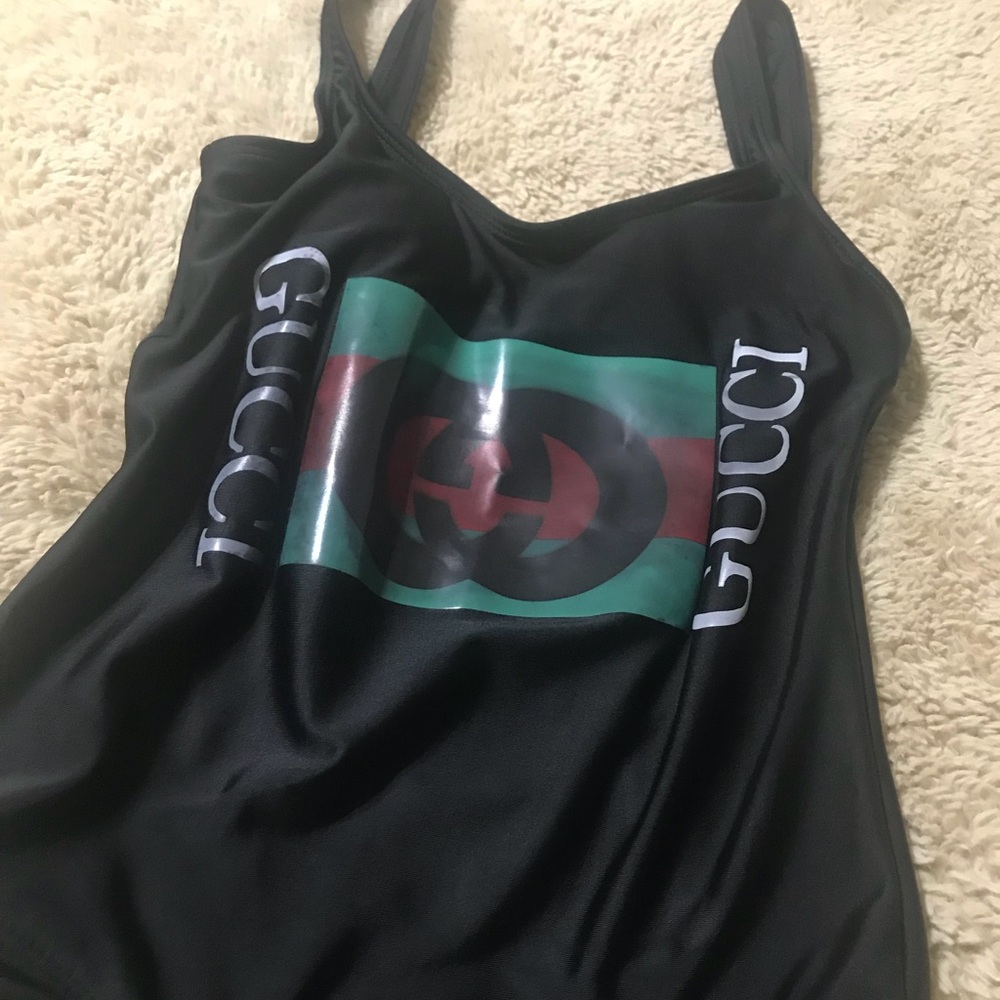 Gucci print one piece swim suit